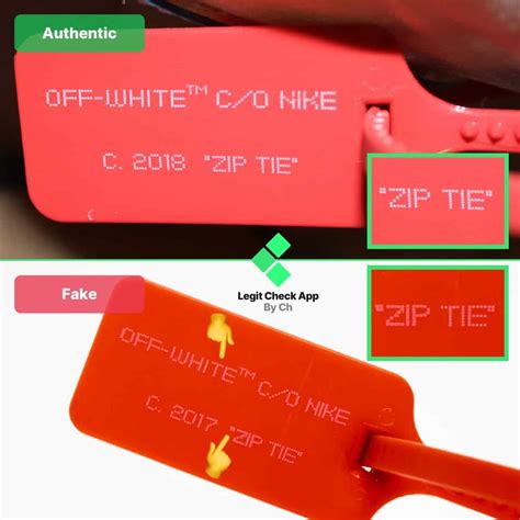 fake off white zip tie